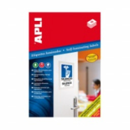Etiq.APLI laminada señalización 150 x100mm 20un poliv/color
