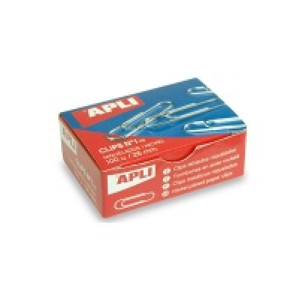 100 Clips APLI Nº3 niquelados 40mm