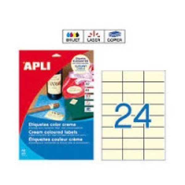 APLI Etq. crema 70x37 480 unid
