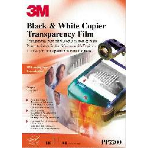 Transparencias 3M fotoc.b&n b/lateral 100A4 *