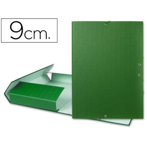 Carpeta proyectos LIDERPAPEL Folio verde carton entrecolado lomo 90 mm Carpeta proyectos LIDERPAPEL Folio verde carton entrecolado lomo 90 mm