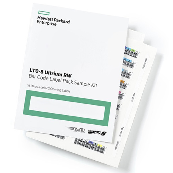 Etiq.HP OCR para LTO-8 RW (100et.datos+10et.limpieza) secuencia aleatoria