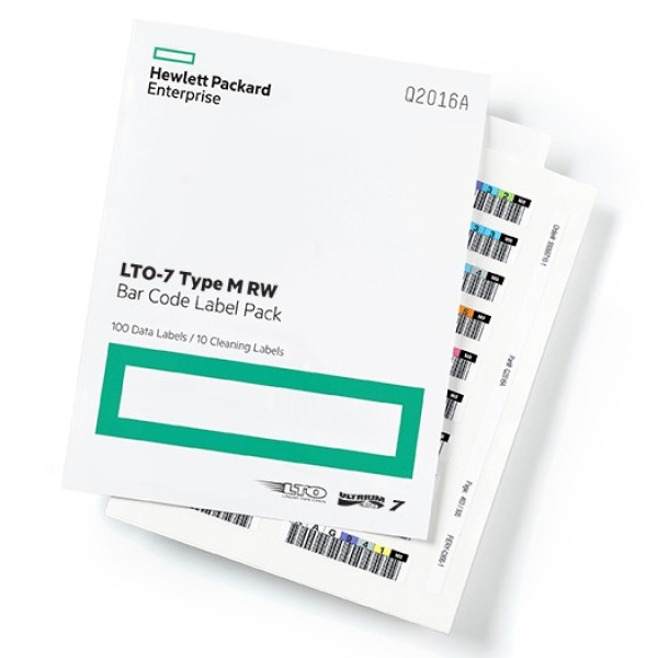 Etiq.HP OCR para LTO-7 Type M RW (100et.datos+10et.limpieza) secuencia aleatoria