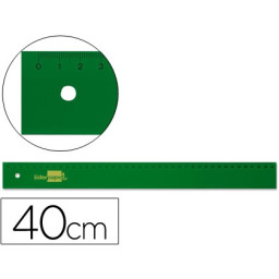 Regla plástico LIDERPAPEL cristal 40 cm