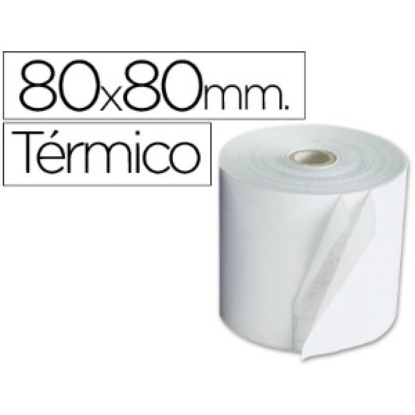 Rollo papel térmico 80x80x12mm 55g. ancho x diámetro x mandril, para TM-T88