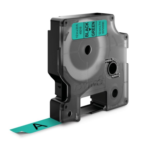 D1 - CINTAS DYMO 12MMX7M NEG/VERD D1 - CINTAS DYMO 12MMX7M NEG/VERD