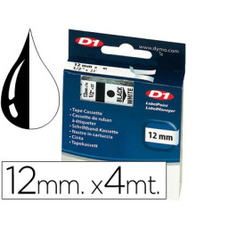 CINTAS PLASTICO 12MM X 4M NE/TRANS