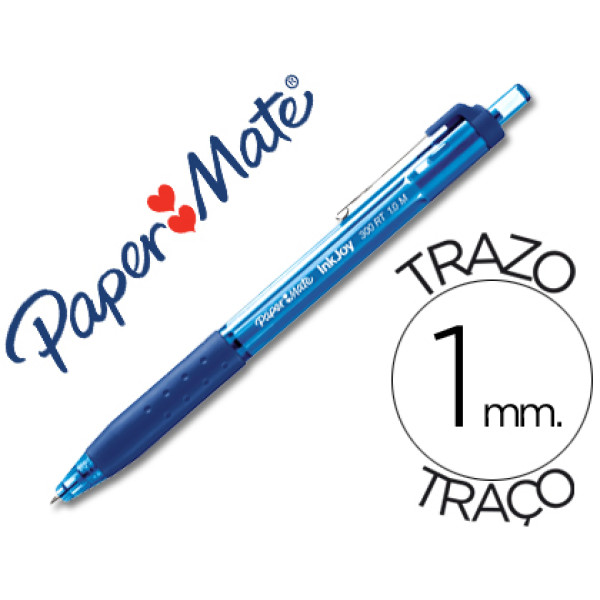 Boligrafo PAPER MATE Inkjoy 300 retractil 1mm azul Boligrafo PAPER MATE Inkjoy 300 retractil 1mm azul