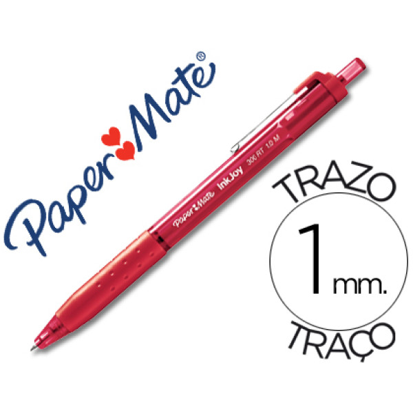 Boligrafo PAPER MATE Inkjoy 300 retractil 1mm rojo Boligrafo PAPER MATE Inkjoy 300 retractil 1mm rojo