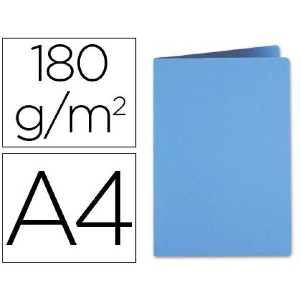 (50) Subcarpetas LIDERPAPEL cartulina A4 azul celeste 185gr.