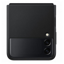 LEATHER COVER Z FLIP 3 BLACK