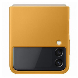 LEATHER COVER Z FLIP 3 MUSTARD