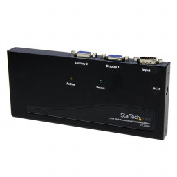 Duplicador divisor de vídeo VGA PRO de 2 puertos 350MHz, resol.hasta 2048x1536, 1pc a 2monitores