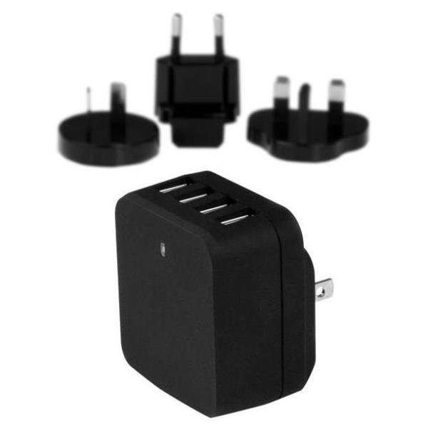 CARGADOR DE PARED 4XUSB NEGRO CARGADOR DE PARED 4XUSB NEGRO
