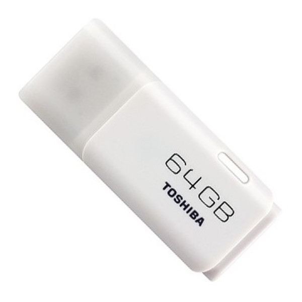 Memoria USB TOSHIBA Hayabusa White 64GB USB2.0,Plug&Play, color blanco, con tapa