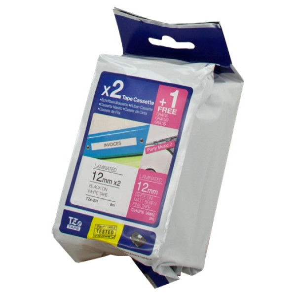 Pack BROTHER Ptouch 2c.TZE-231+1c.TZE-MQP35 Pack BROTHER Ptouch 2c.TZE-231+1c.TZE-MQP35