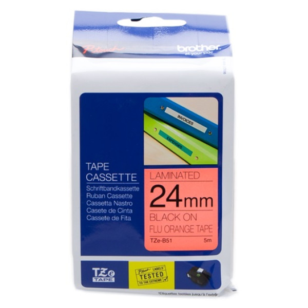 CINTA ROTULADORA NARANJA FLUOR24