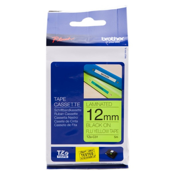 CINTA ROTULADORA AMARILLO FLUOR12