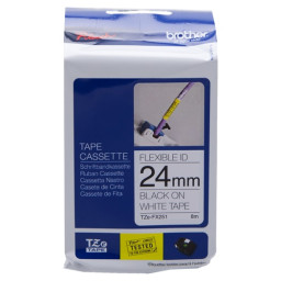 CINTA ROTULADORA B/N FLEXIBLE 24MM