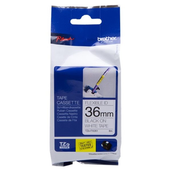 CINTA ROTULADORA B/N FLEXIBLE 36MM