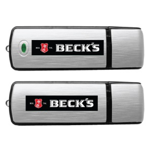 Memoria con logotipo USB CLASICA plata 16GB USB 2.0, carcasa aluminio pulido con tapa Memoria con logotipo USB CLASICA plata 16GB USB 2.0, carcasa aluminio pulido con tapa