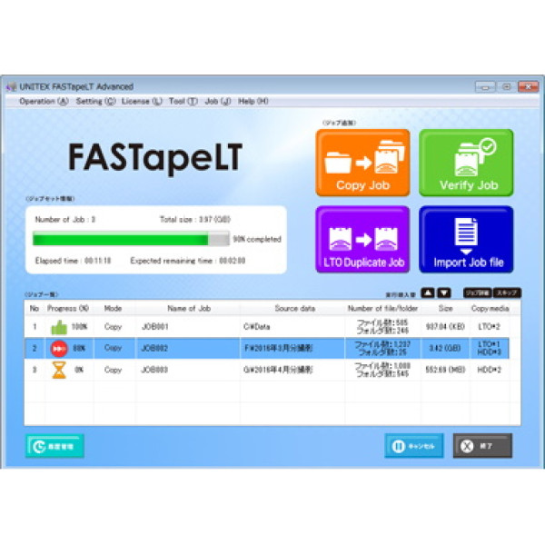 Software UNITEX FASTapeLT for MacOSX LTFS DataCopy software Software UNITEX FASTapeLT for MacOSX LTFS DataCopy software