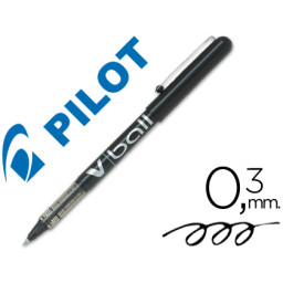 Rotulador tinta líquida PILOT V-BALL 0,5mm negro Punta 0,5mm. Trazo 0,3mm. Roller (BL-VB5)