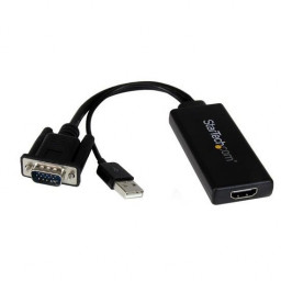 Adaptador vídeo STARTECH VGA Macho+USB audio a HDMI Hembra + cable ext.USB 60cm