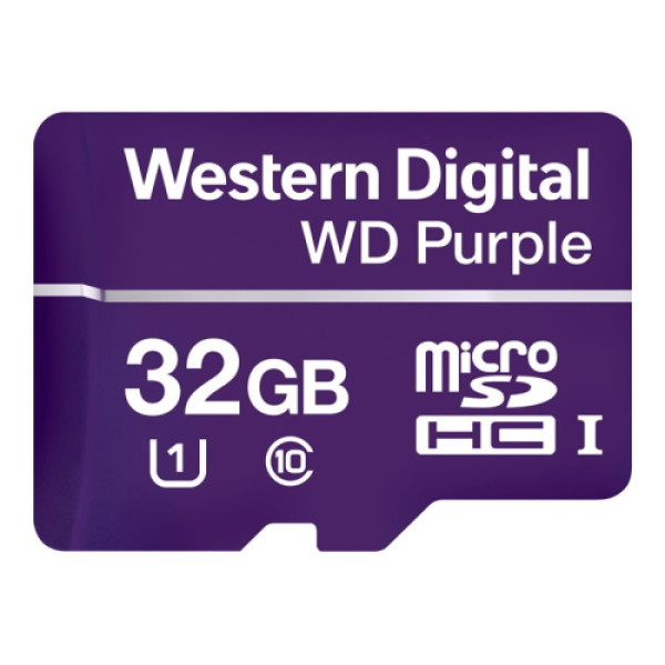 Tarjeta microSDHC WD Purple 64GB UHS-I U1, Class 10 hasta 80MB/s Tarjeta microSDHC WD Purple 64GB UHS-I U1, Class 10 hasta 80MB/s
