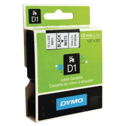PK10 D1-CINTAS DYMO 12MMX7M NEG/BLA