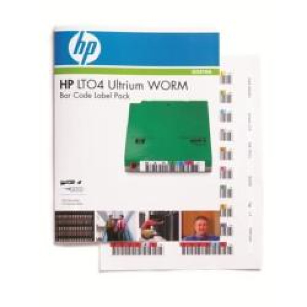 ETIQUETAS LTO ULTR 4 WORM 1 6TB HP ETIQUETAS LTO ULTR 4 WORM 1 6TB HP