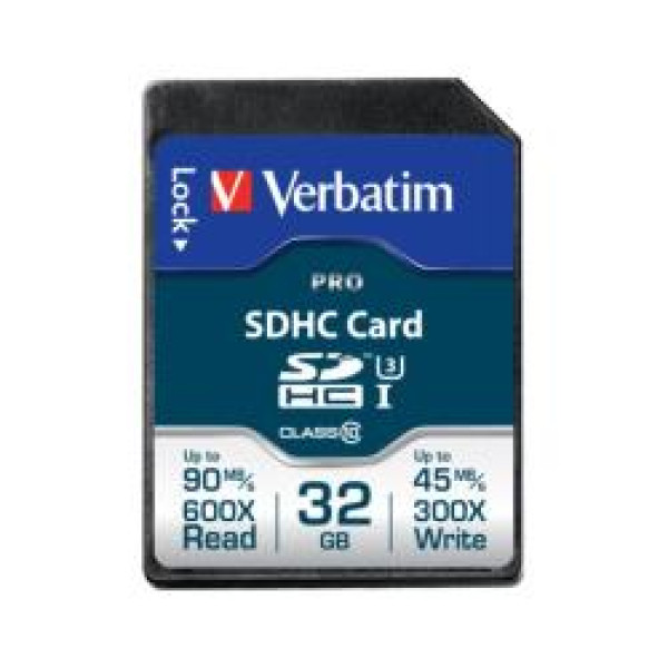 VERBATIM PRO SDHC U3 32GB VERBATIM PRO SDHC U3 32GB