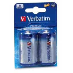 PILA ALCALINA LR20 PK2 VERBATIM