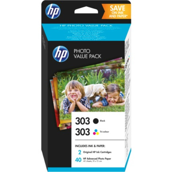 C.t.HP #303 negro + #303 color +40h 10x15cm - Photo Value pack C.t.HP #303 negro + #303 color +40h 10x15cm - Photo Value pack